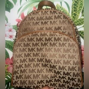 Michael Kors Monogram Tan Backpack